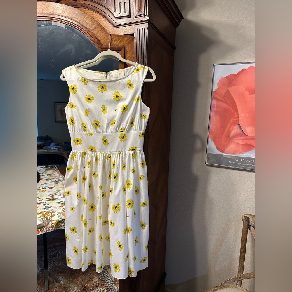 Kate Spade Bees 🐝 & Daisy 🌼 Dot “Lyric” Cotton Dress